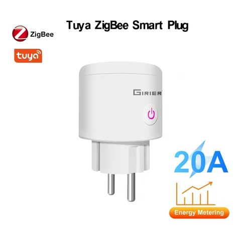 Умная розетка GIRIER 20A Wi-Fi с мониторингом энергопотребления