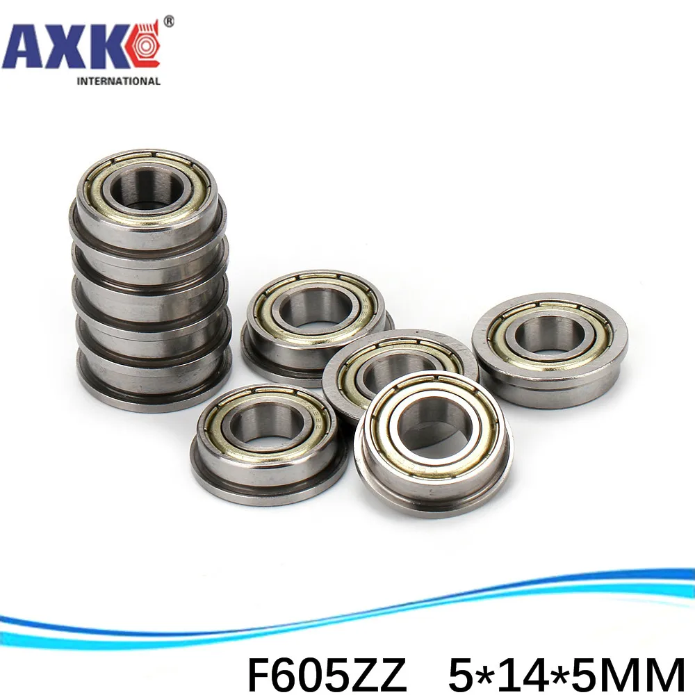 

10pcs free shipping flange bushing ball bearings F605ZZ 5*14*5 mm