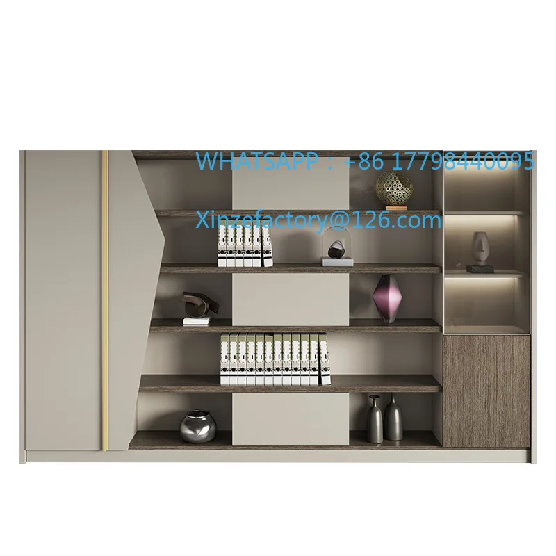 

Customizable Qianjie Office File Cabinet Locker Light Luxury High-grade Wood