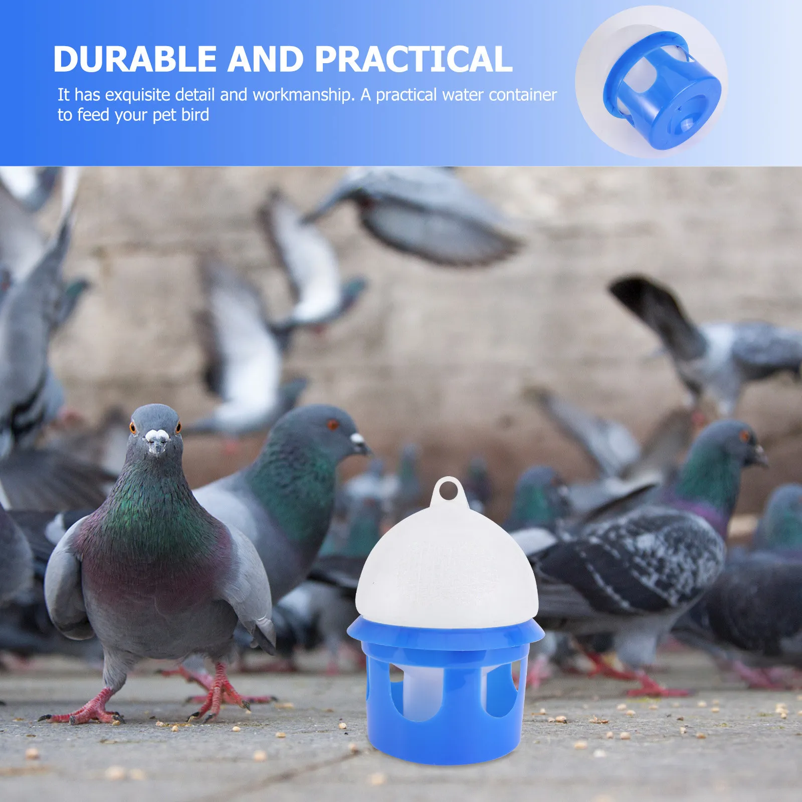 1Pcs Automatic Bird Water Dispenser High-Quality Plastic Non-Deformable Compact Feeding Device for Small Birds Pigeon Water