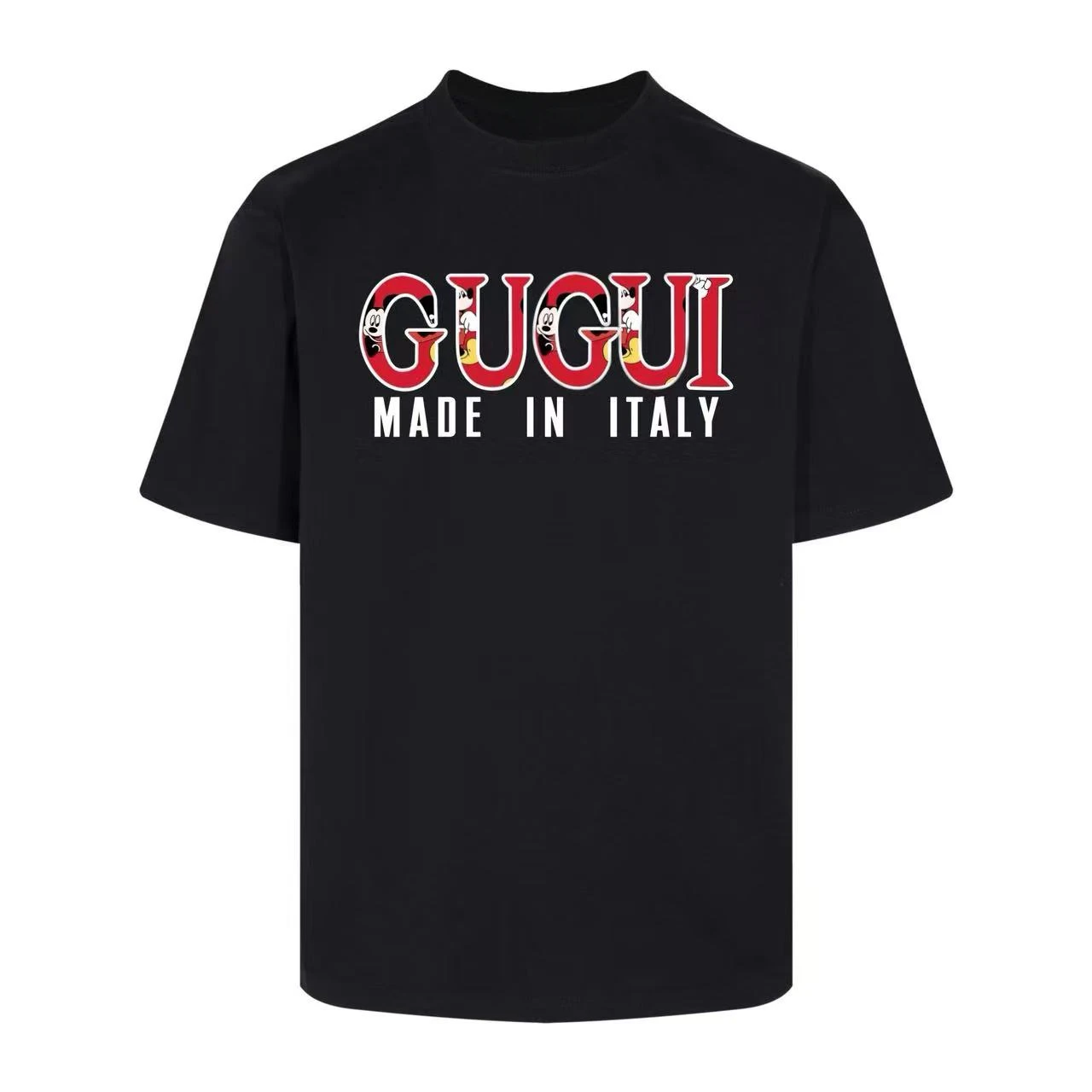 

24FW Summer New Printed Letters with Loose Version of Men and Women Couples Short Sleeve Casual Top Undershirt Tide