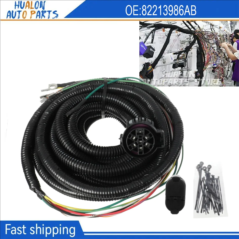 82213986AB Trailer Tow Hitch Wiring Harness Kit for Dodge Durango for Mopar 2014 2015 2016 2017 2018 Wires Cables Cable Assembly