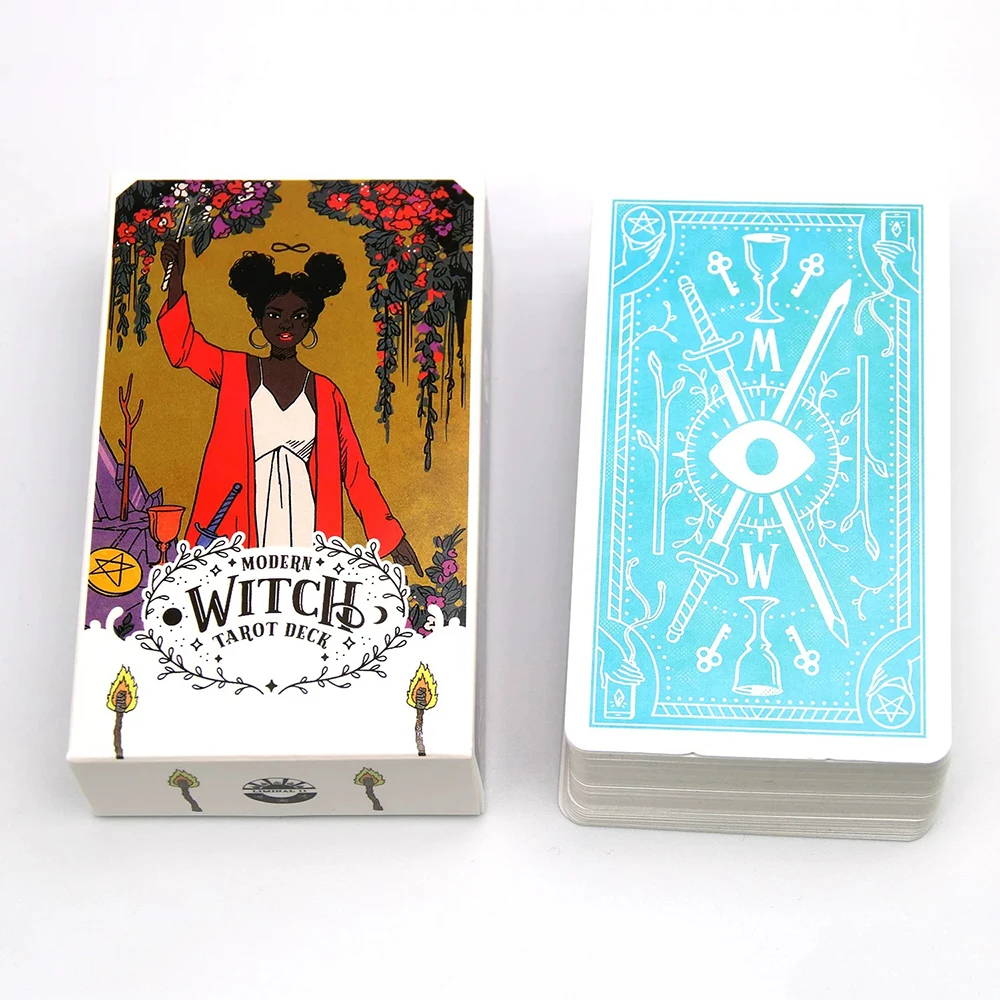 The Modern Witch Tarot Deck (Modern Tarot Library)-78 Golden Tarot Cards for Beginners Tarot Deck Set