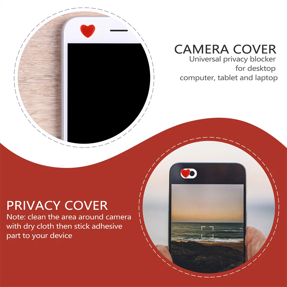 

4Pcs Privacy Protection Cover Heart Pattern Slide Laptop Tablet Computer Webcam Cover Laptop