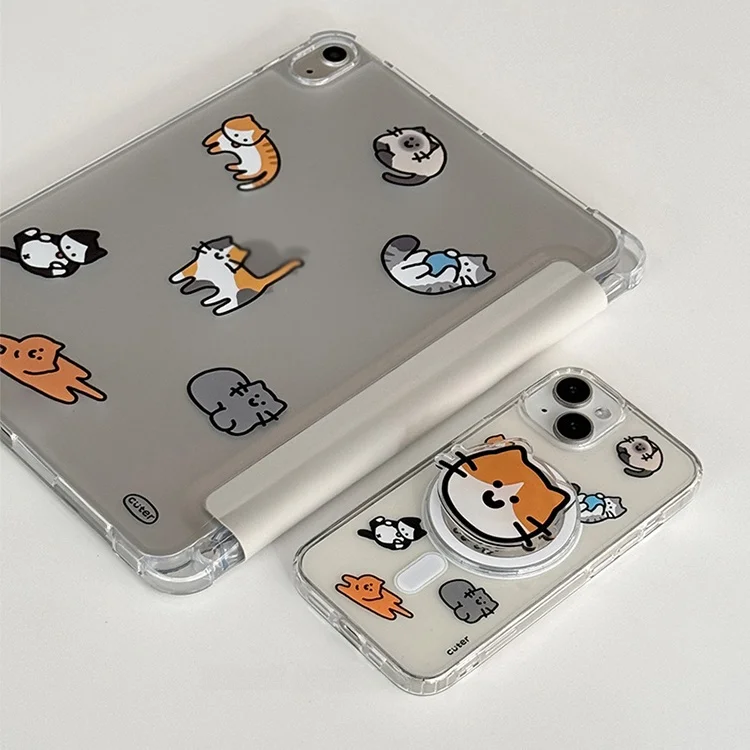 

Защитный чехол-подставка для iPad с милым дизайном и держателем для ручки, мягкий чехол против падения для iPad 8/9/0 Air4/5/6 ible