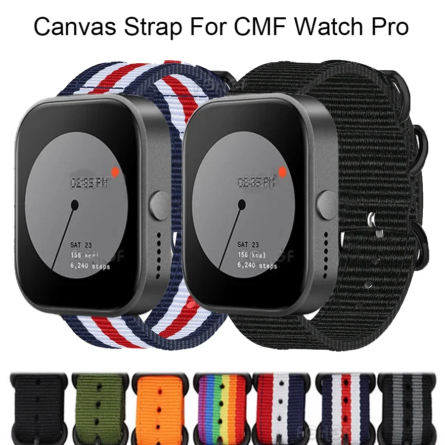 Nylon Canvas Strap For CMF by Nothing Watch Pro Smart Watch Band Accessory Replaced Bracelet For CMF Watch Pro Wristband Correa