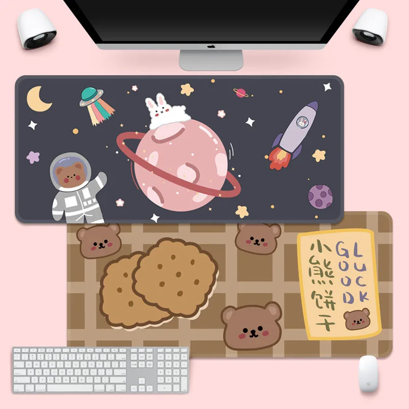 INS Cute Mouse Pad Tide Large Game Computer Keyboard Office Table Mat Kawaii Desk for Teen Girls Home Decoration Mouse Pad