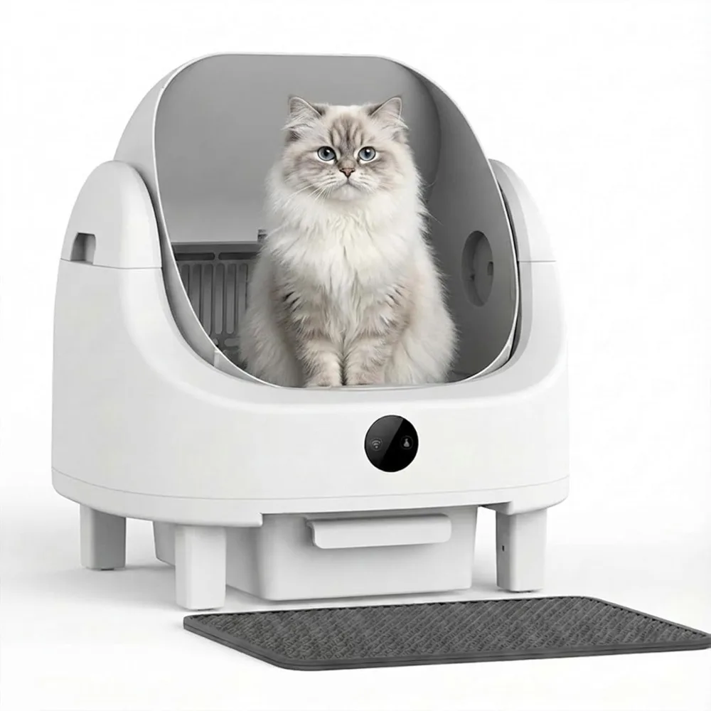 

Automatic Litter Box, Self Cleaning Litter Box for Multiple Cats, Odor & Scoop Free, Apple Control, Large Space, Customized