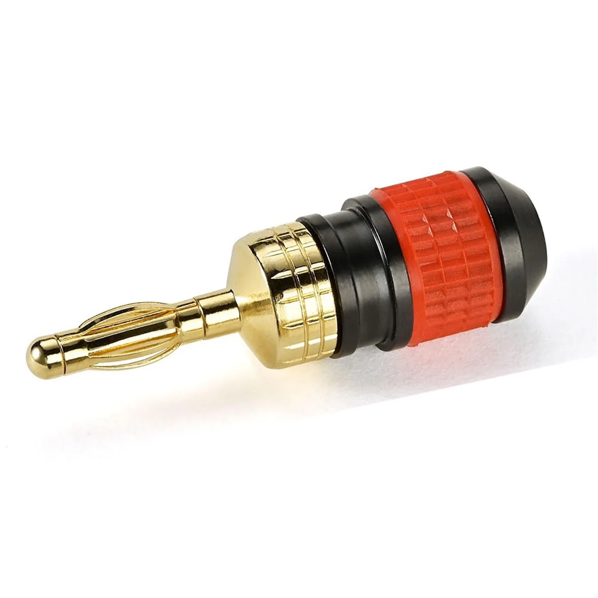 Premium Plated Quick Connect Banana Plugs: Safety Speaker Connector, with Wider Base for Maximum Signal Transfer