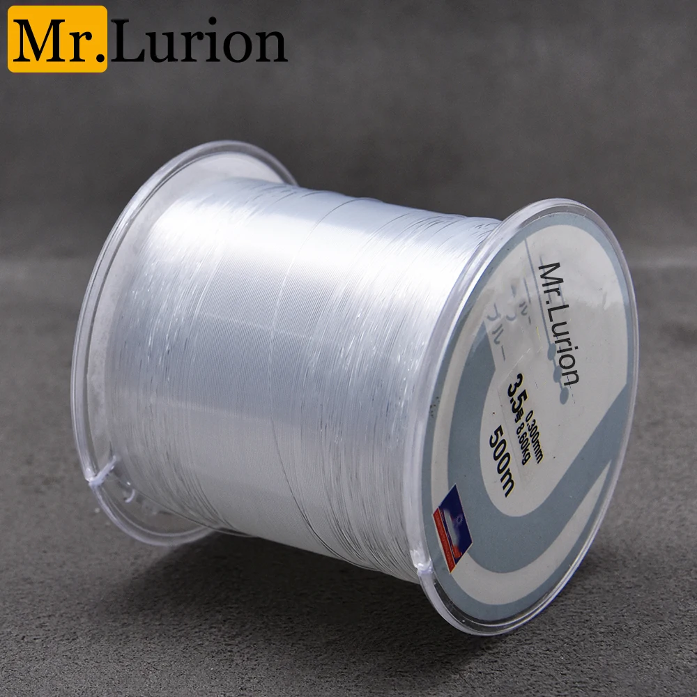 Línea de Pesca de Nylon Mr.lurion 500M, 2LB-40LB, Monofilamento, Línea Principal Resistente y Duradera, Línea de Pesca Colorida para Señuelos y Pesca en el Mar