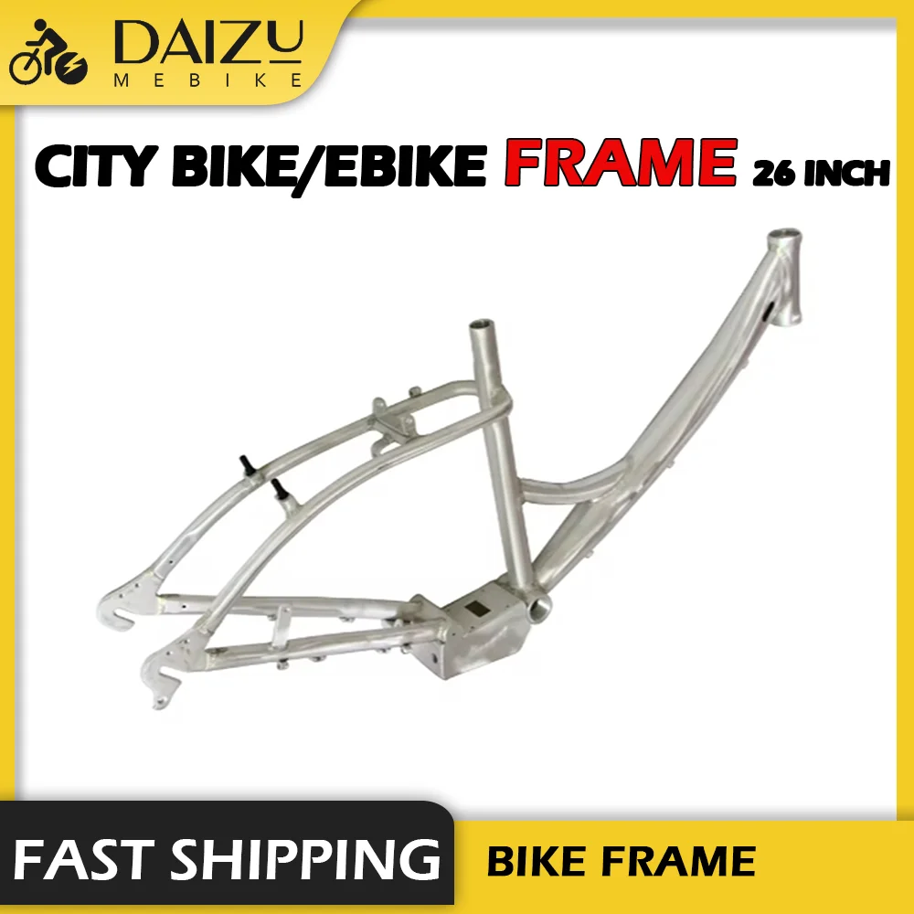 26 Inch Bike Rim Bicycle Cycling Accessories Parts Bike Frame Speed V Brake Pieces 26 Ebike Frameset Aluminum Alloy for Adult