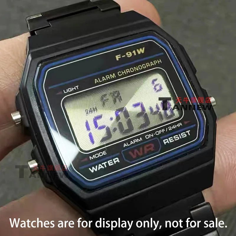 For Casio F-91W Metal Mesh Solar Sun Pattern Dial, Display Sticker film ,Watch Case,DIY Watch Repair & Modification Accessories