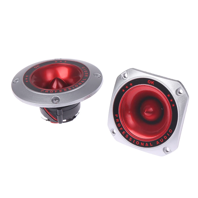 1Pc altoparlante a tromba piezoelettrica rosso Subwoofer per auto Tweeter testa piezoelettrica Driver altoparlante acuti auto accessori di modifica fai da te