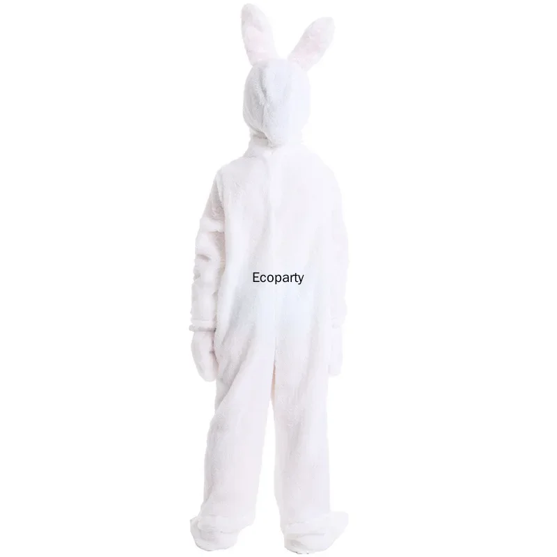 Easter Day White Rabbit Cosplay Costume Lovely Girls Boys Furry Small Bunny Outfits Jumpsuit Halloween Party Stage Show Costumes view 5