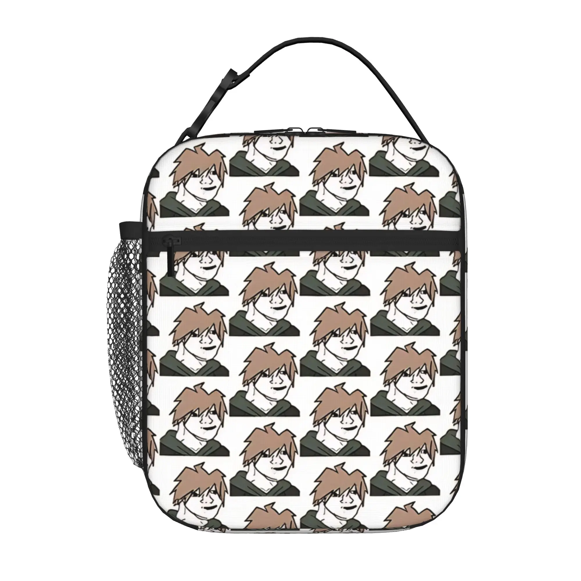 1 Piece Portable Lunch Container Internet humor Zipper Closure Durable Pocket Wojak For Lunch Box Bag