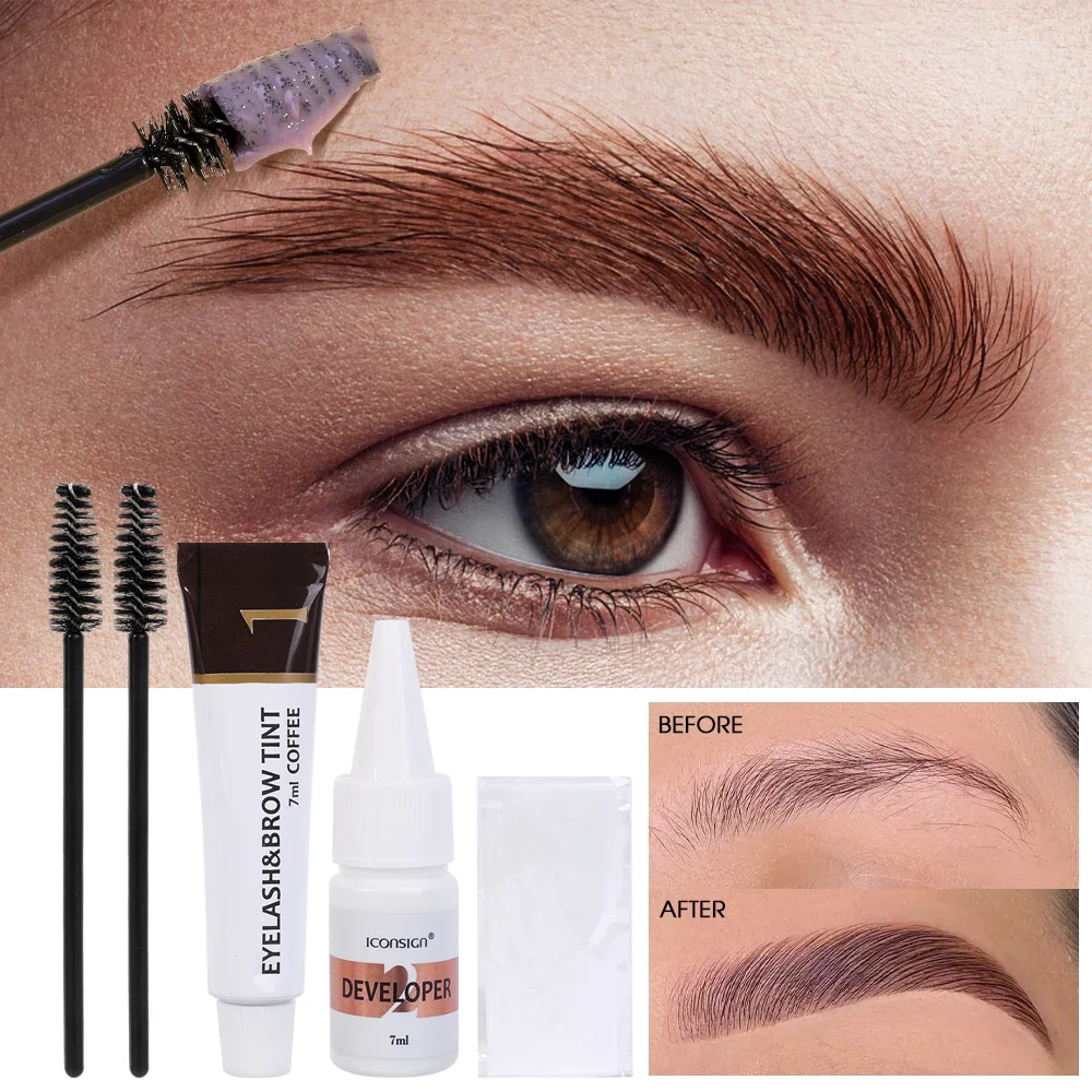 Set di tinture per sopracciglia professionali Waterproof Long Lasting sopracciglia Tint Dye rinforzatori semipermanenti crema Eye Brow Color Gel Makeup