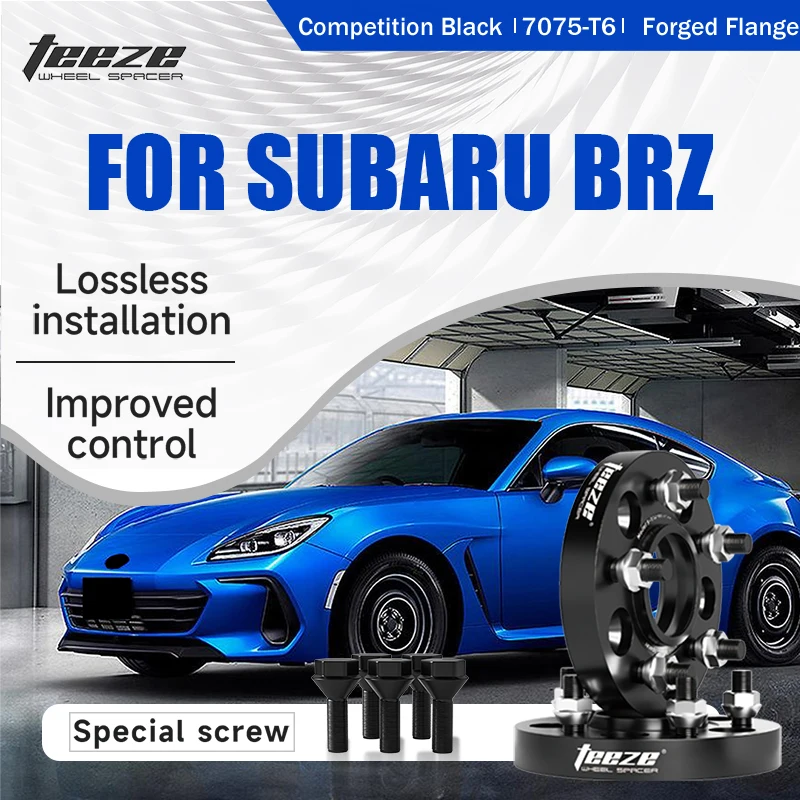 

Teeze 2/4pcs 5x100 CB 56.1mm M12x1.25 Hub Centric Black Forged wheel spacer For Subaru BRZ Flange Plate15/20/25/30/35mm