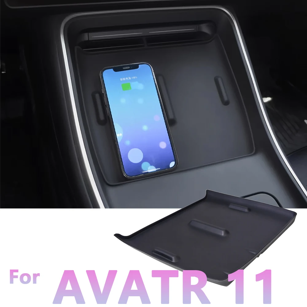 For AVATR 11 Accessories Flexible Silicone Padding Central Console Wireless Charge Anti-Slip Protective Pad Phone Holder Mat