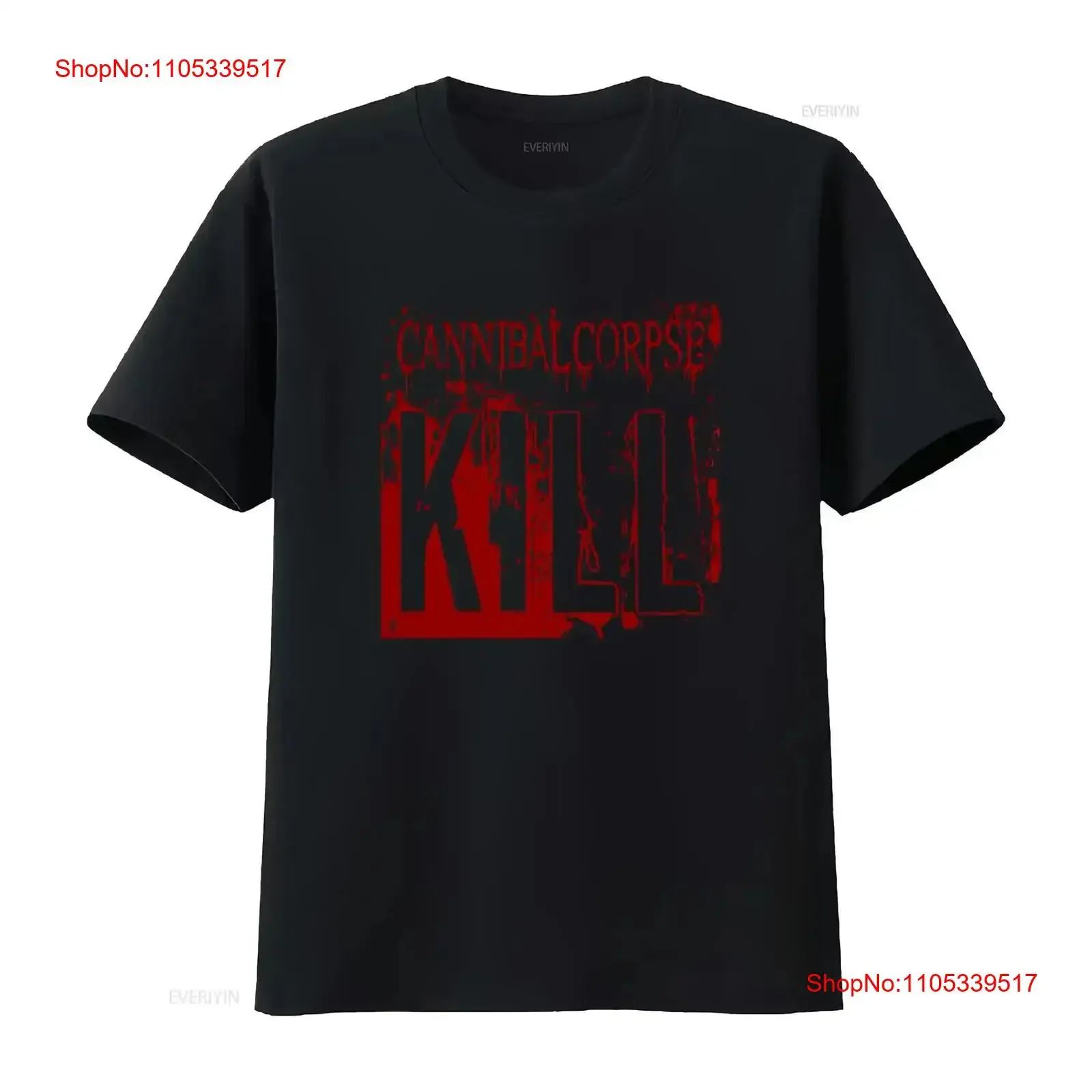 Cannibal Corpse KILL DTG Black Full Size T shirt vintage Washed designer clothes Stretched streetwear Versatile vintage Washed