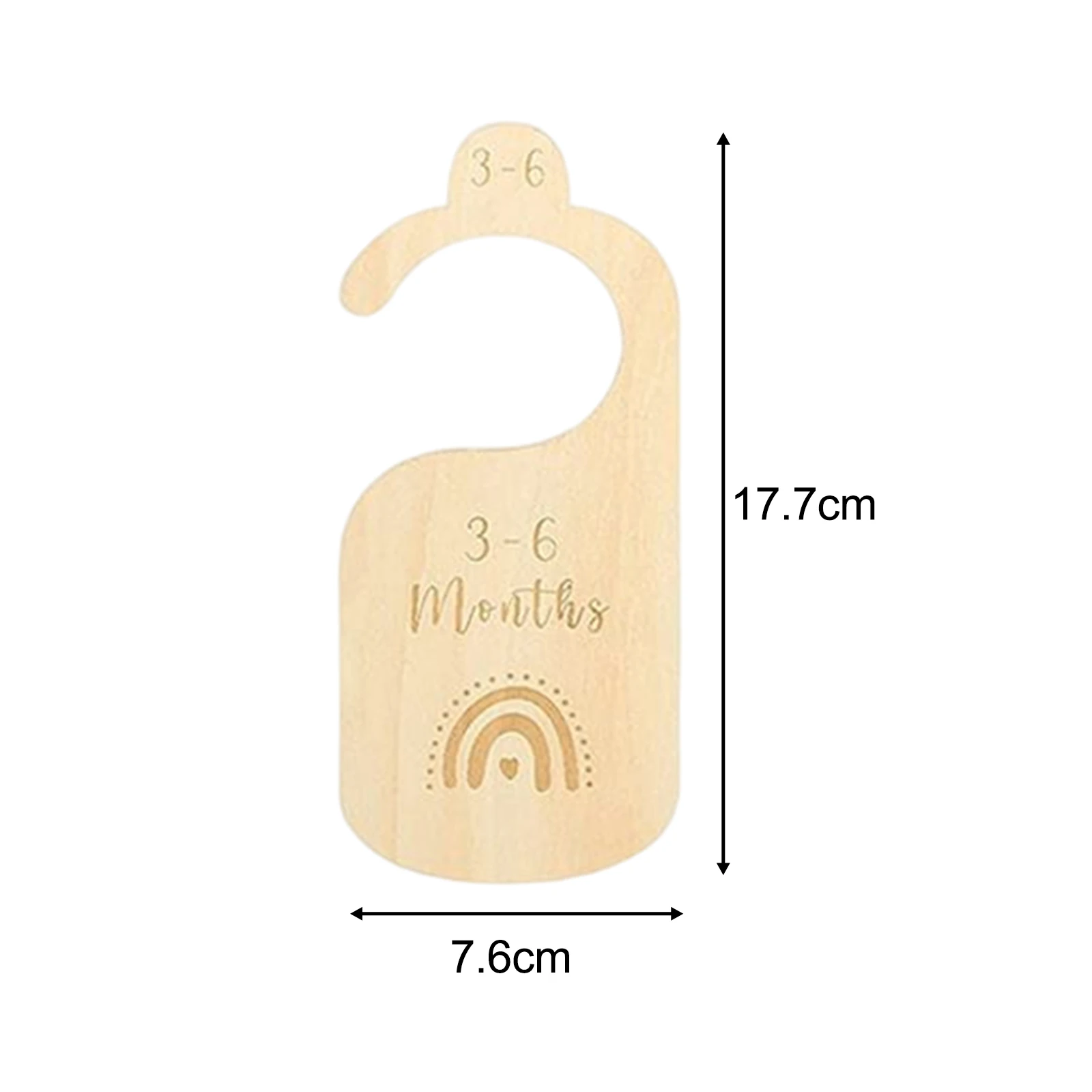 Divisórias do armário para a roupa do bebê recém-nascido, Double Sided Organizador, Tamanho infantil, Adorável Berçário Decor Hanger, 7x