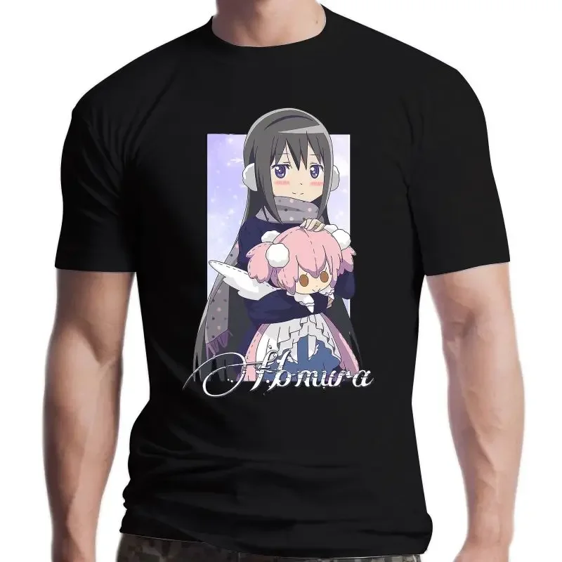 100% cotton women t-shirt New Printed funny 2024 camiseta Akemi Homura Puella Magi Madoka Magica Men's T-Shirt graphic t shirts