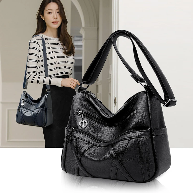 

New Middle-aged WOMEN'S Bags, Lightweight, Multi-layered, Large-capacity MOTHER'S Bag, PU leather Crossbody Bag, Elderly Bags