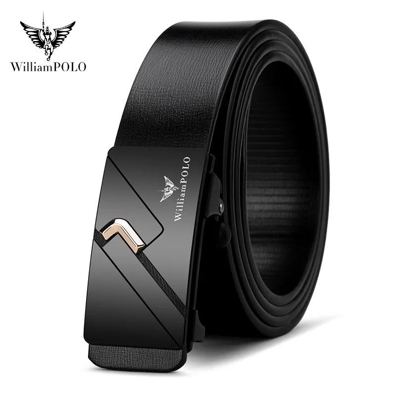 Genuine leather men\'s belt, high-end automatic buckle, business belt, fashionable and versatile personalized belt