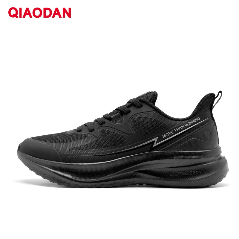 

QIAODAN Men Running Shoes 2025 Autumn Commuting Sports Shoes Lightweight Shock-Absorbing Comfortable Black Sneakers QXB023251205