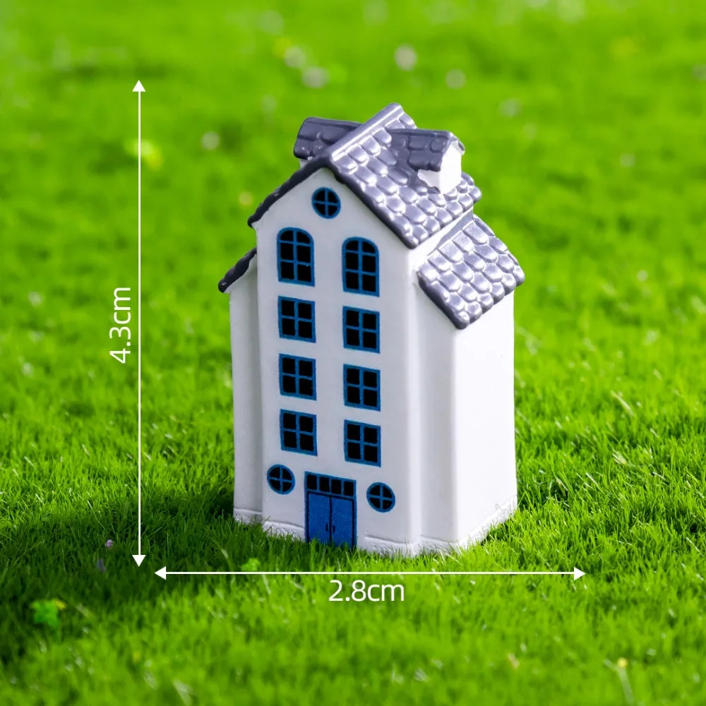 New DIY Villa Small Statue Resin Modern Small House Miniature Figurines Crafts Miniatures Home Decoration