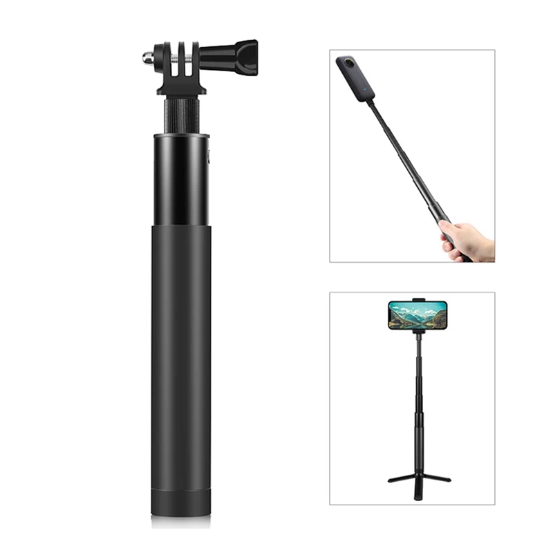 73.5Cm Metal Selfie Stick Monopod With Invisible Adapter Base & Screw For Insta360 One RS / X2 / X3