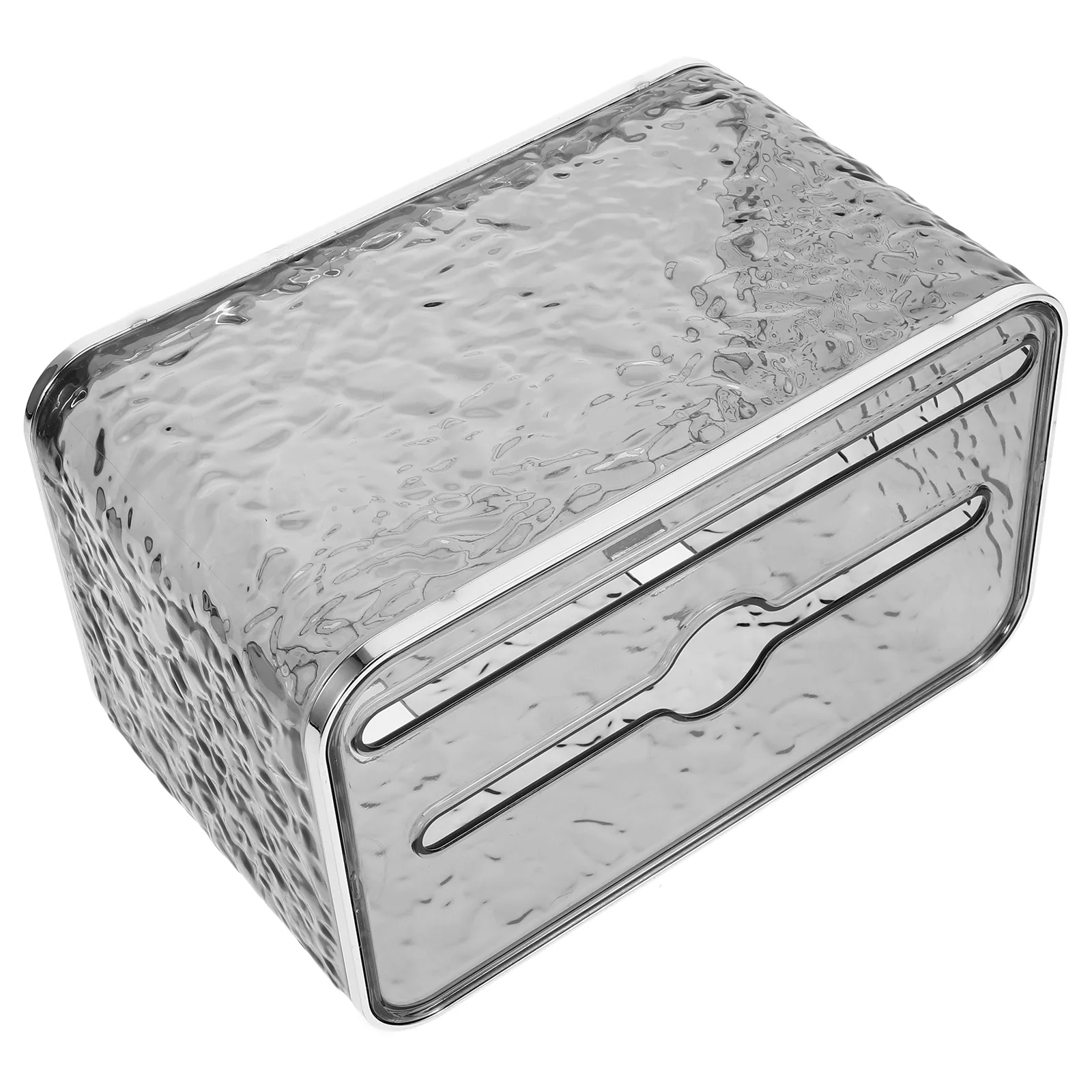 

Waterproof Wall-mounted Toilet Paper Box 1 Layer PET Material Punch-free Bathroom Organizer Grey Suitable for Tiles Marble