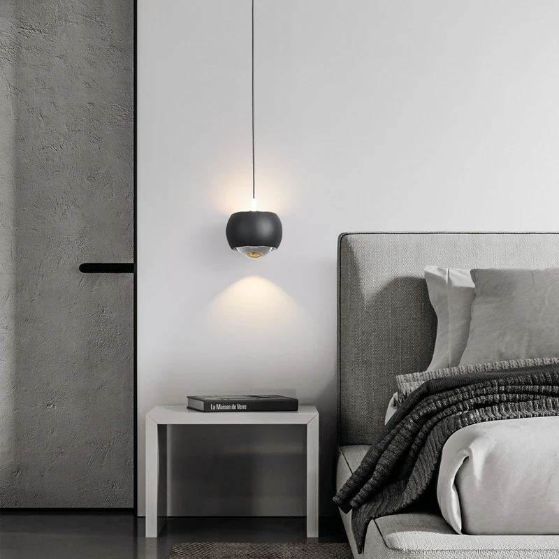 Bedside Pendant Light Hotel Home Decor Aisle Hanging Lamp Telescopic Wire Dining Room Bedroom Bar Table Modern LED Chandelier