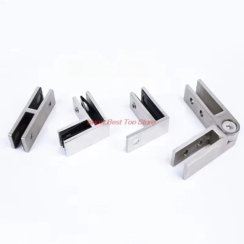 1 Piece Glass Clamp Bracket 304 Stainless Steel Railing Glass Clip for Swimming Pool Fence Balcony Deck Fence Glass Bracket