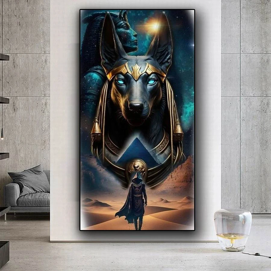 Egypt Queen Diamond Painting Kits New Arrival Large Size Death God Anubis Icon Diy Full Mosaic Embroidery Picture Wall Decor