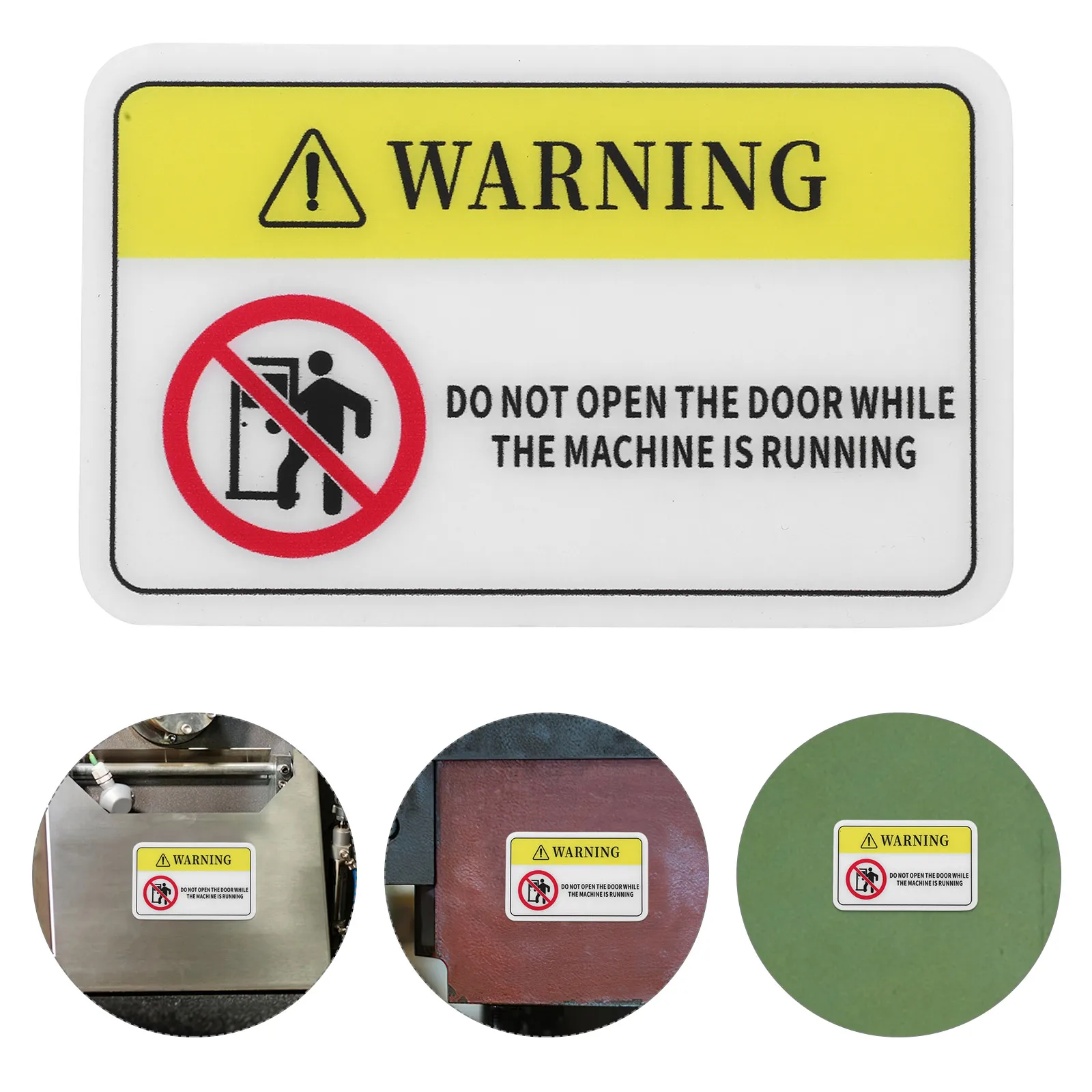 

10pcs Warning Stickers Safety Signs Equipment Labels Durable PVC Construction Tools Parts Bright Colors High Visibility