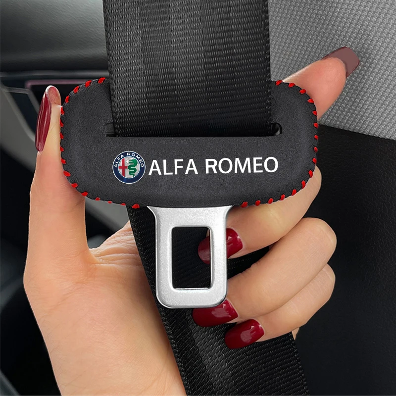 

Car Logo Seat Safety Belt Buckle Cover Interior Accessories For Alfa Romeo 147 159 Giulietta GT 4C Spider Giulia 156 Tonale Mito