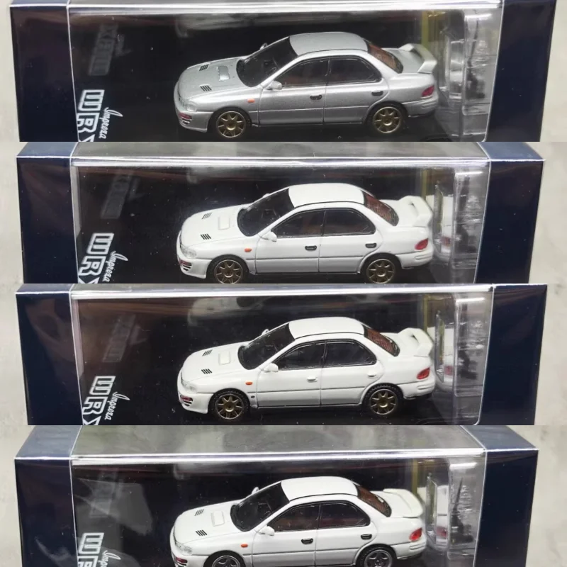 Diecast HobbyJapan 1/64 Scale Subaru IMPREZA GC8 Alloy Car Model Collectible Toy Gift Souvenir Display Ornament