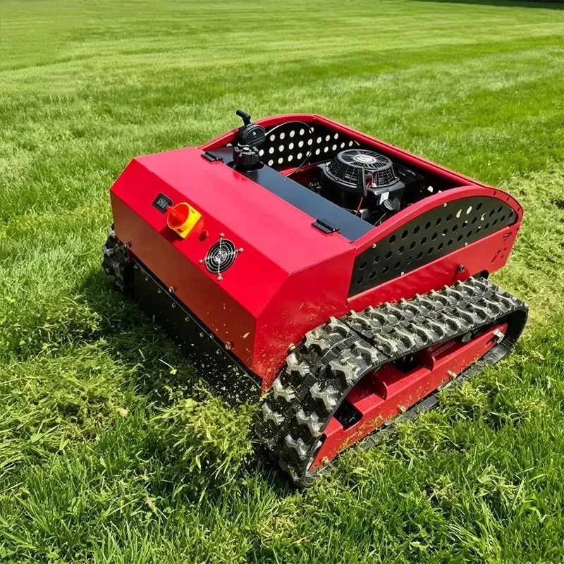 RC Mini Tracked Remote Control Lawn Mower, Grass Cutter for Steep Slopes, Yard, Orchard, Farm & All Kinds of Rough Terrain