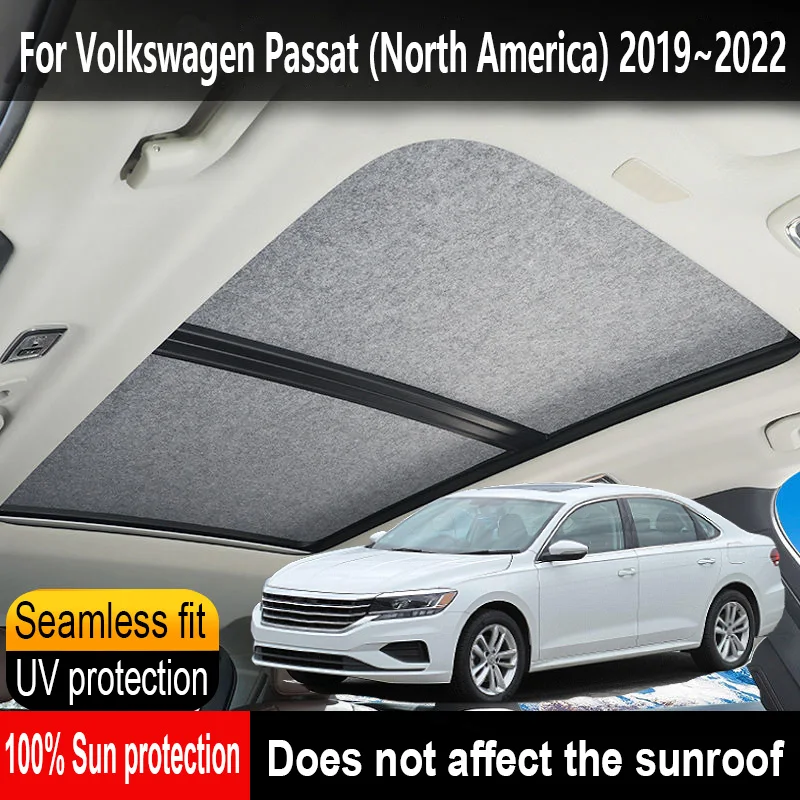 

Автомобильный люк на крыше, изоляционный козырек на крыше для Volkswagen Passat 2019 ~ 2022 2021 20, анти-УФ-электростатическая адсорбция, небесная занавеска, солнцезащитный козырек