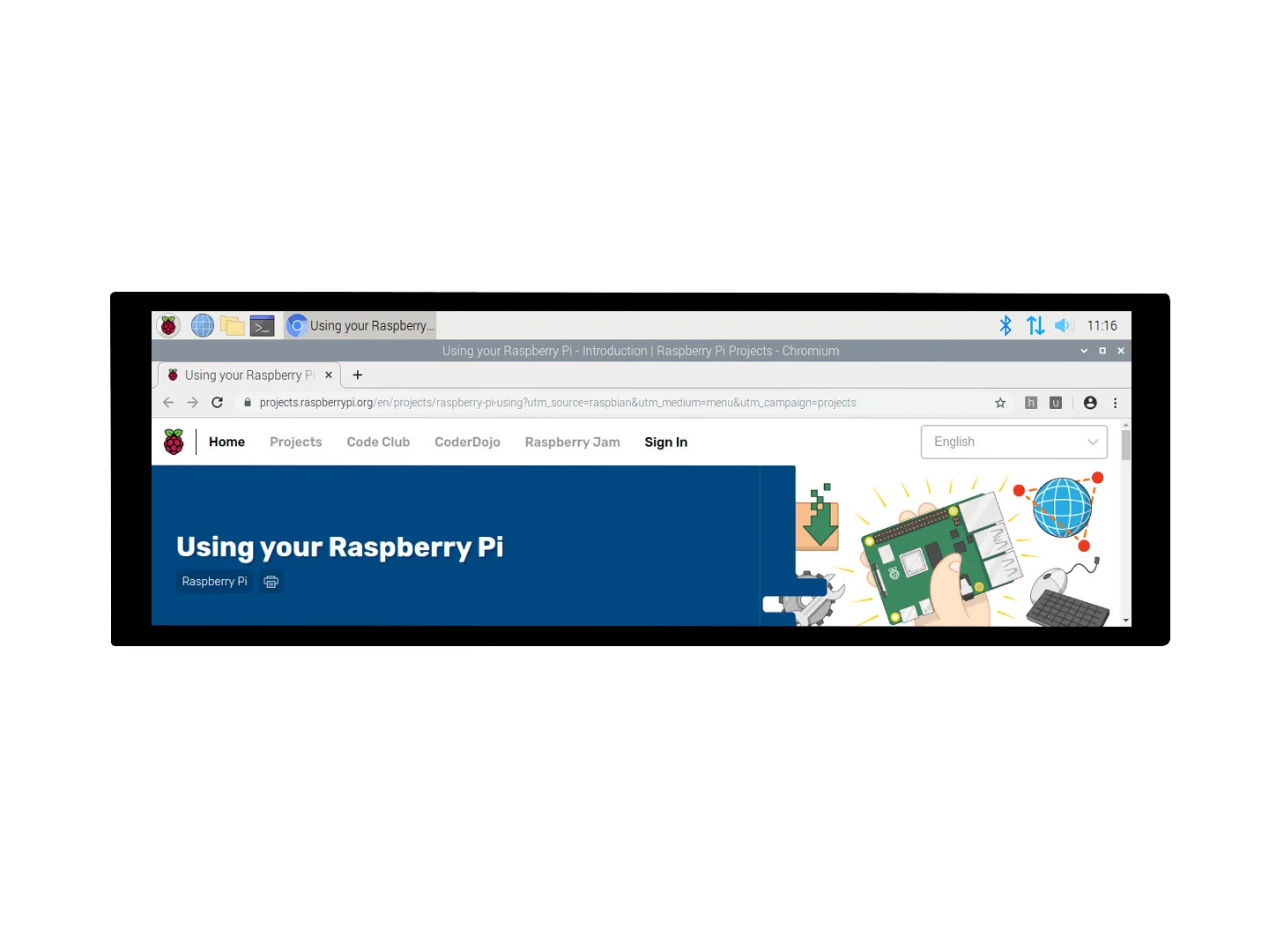 Picture 4: Waveshare 7.9inch Capacitive Touch Screen LCD, 400*1280, HDMI-compatible, IPS,   Temp Monitor Display for Raspberry Pi 5/4B/3B