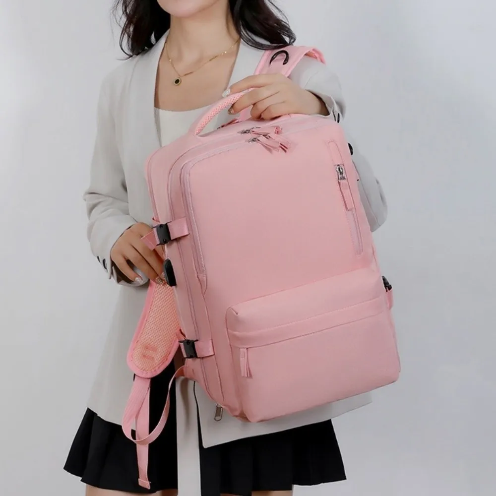 

Independent Shoe Compartment Travel Luggage Backpack Sponge Back Pad External USB Charging Port Large Capacity Boarding Bag