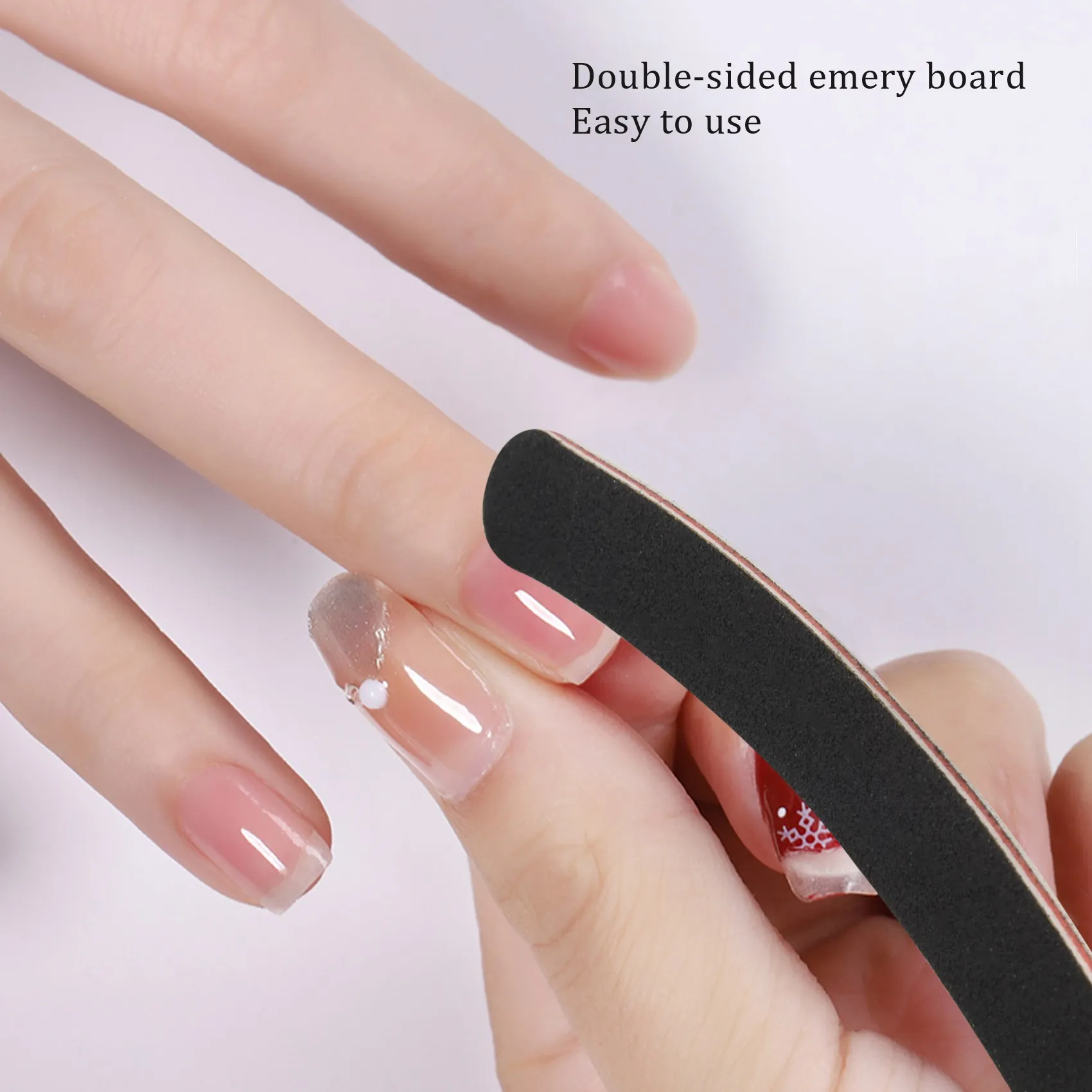 ABLJ  10 Double Sided 100/180 Grit Boomerang/Bana Na Curved Nail Files Uk Emery Board