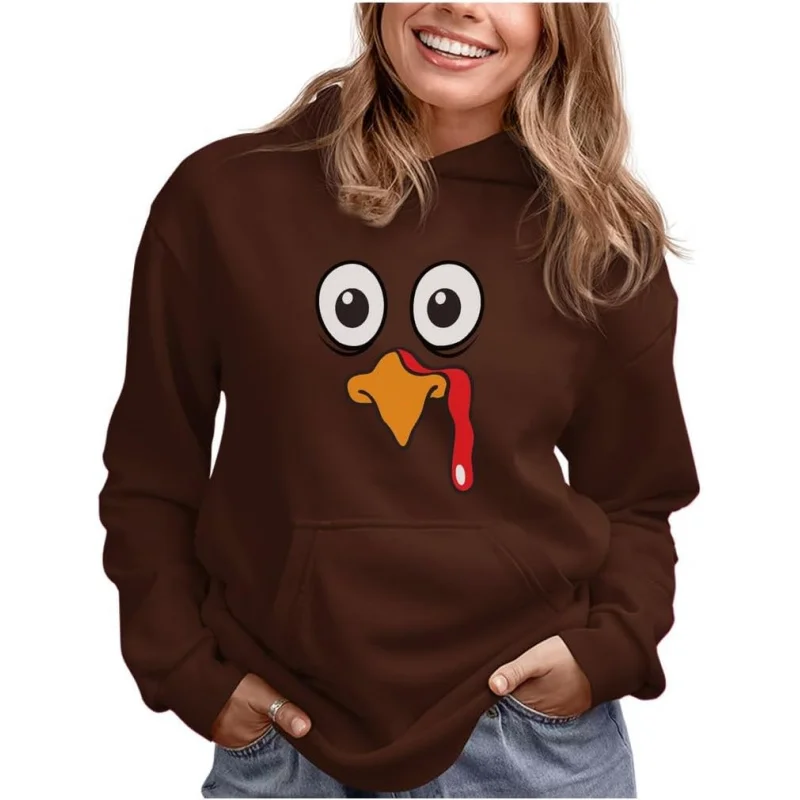 

Thanksgiving Stupid Turkey Face Pilgrim Hoodie