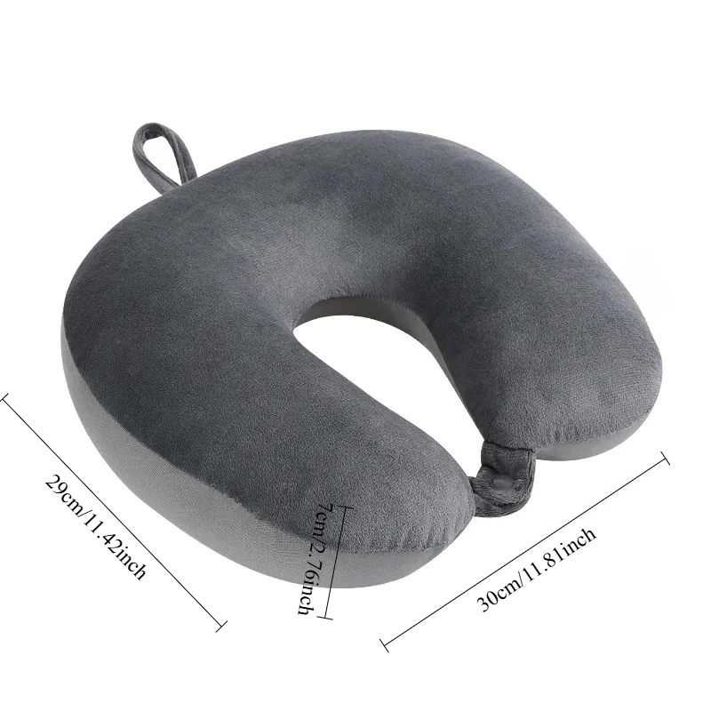 1 قطعة وسادة رقبة السيارة وسادة سفر ناعمة مع جزيئات رغوة للراحة على الطائرات والسيارات والمكتب المنزلي استخدام لعبة محشوة