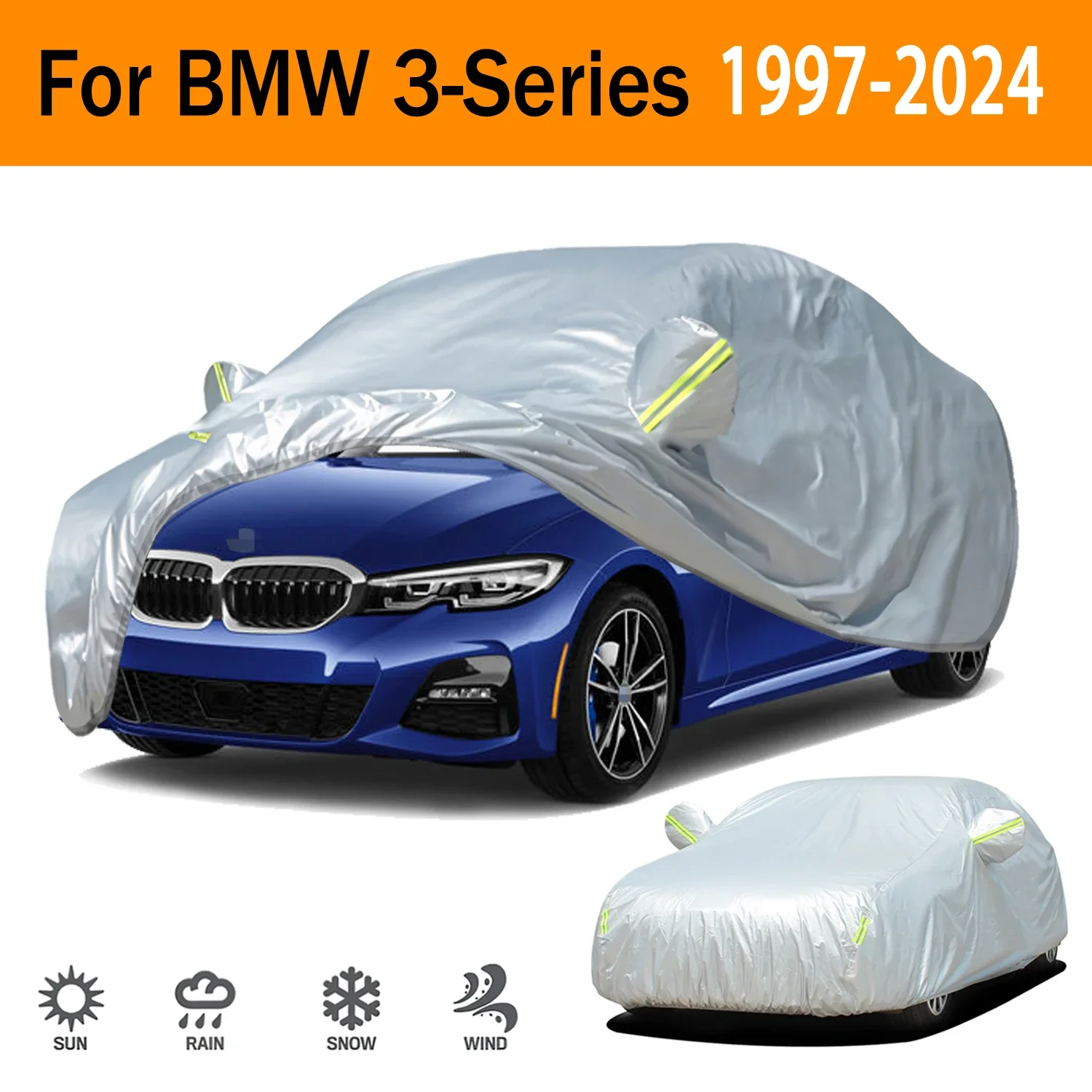 

For BMW 3-Series 1997-2024 Auto Anti snow Anti dust Anti-uv Anti peeling paint 190t car cover Car cover protection