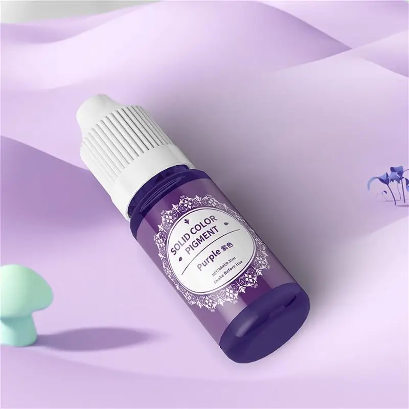 10Ml Harspigmenten Op Olie Gebaseerde Macaronkleuren Diy Crystal Ab Dropper Lijm Uv Druppelaar Zelfklevende Universele Kleurstof