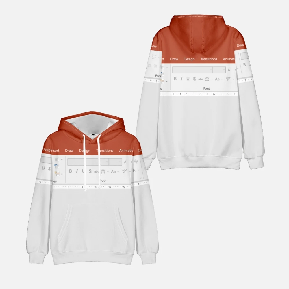 Casual Excel Hoodie for Men and Women Spreadsheet Software Design Print Pullover Y2K Hombre Fashion Creative Tops Men's clothing