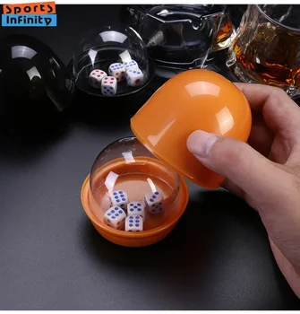 Tazza di prevenzione della tazza di dadi a forma di uovo per bar KTV Ristorante Barbecue Negozio Intrattenimento con set di dadi digitali da 5 dadi