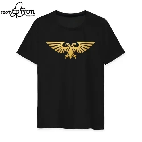 Men's T-Shirt Cotton Warhammer 40 000 Aquila Gold Men's Women's Summer Casual T-Shirt Fashion Trend Top Short Sleeve