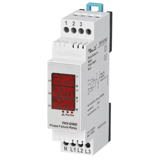 2pcs DSP FKV-03NHF Phase Failure Protection Phase Sequence and Voltage Protection Relay